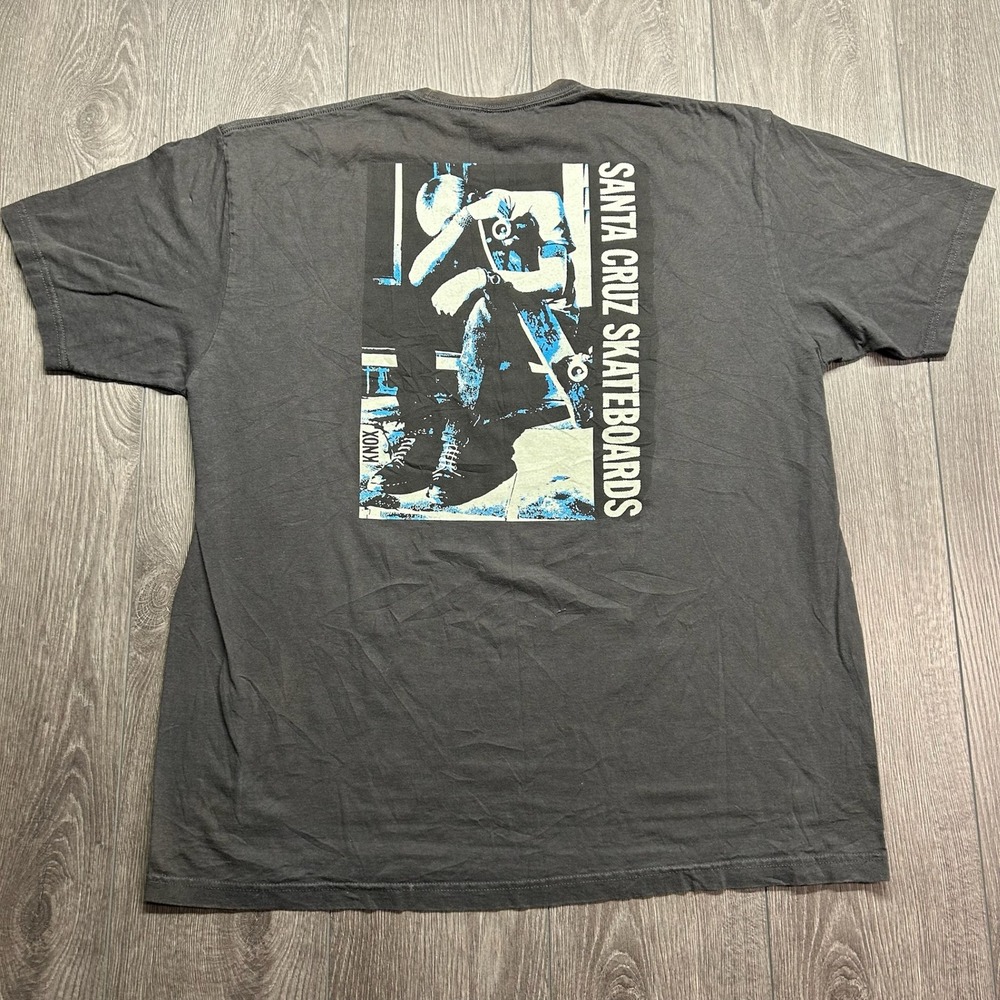 Santa Cruz Skateboards Knox Punk Photo T-Shirt Mens XXL Faded Black Skate Tee